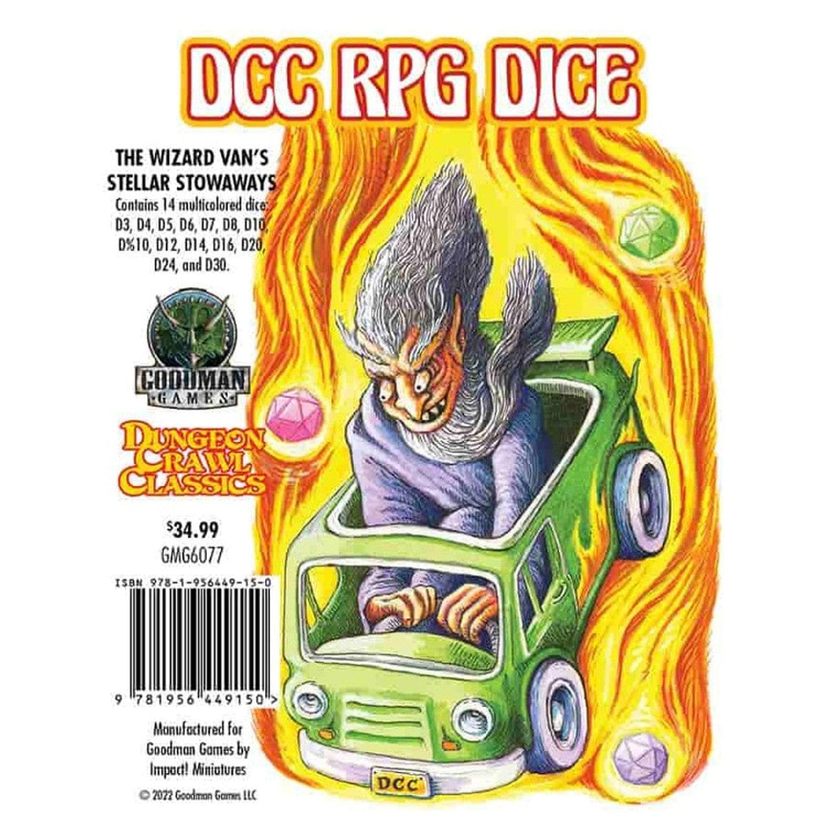 Goodman Games Dice > Other Dice Dungeon Crawl Classics: The Wizard Van's Stellar Stowaways Dice Set 9781956449815 GMG 6067
