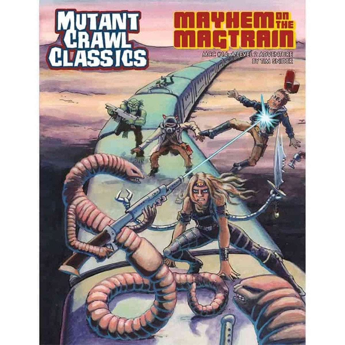 Goodman Games Tabletop Games > Role-Playing Games Mutant Crawl Classics: #14 Mayhem on the Magtrain 9781956449853 GMG 6224