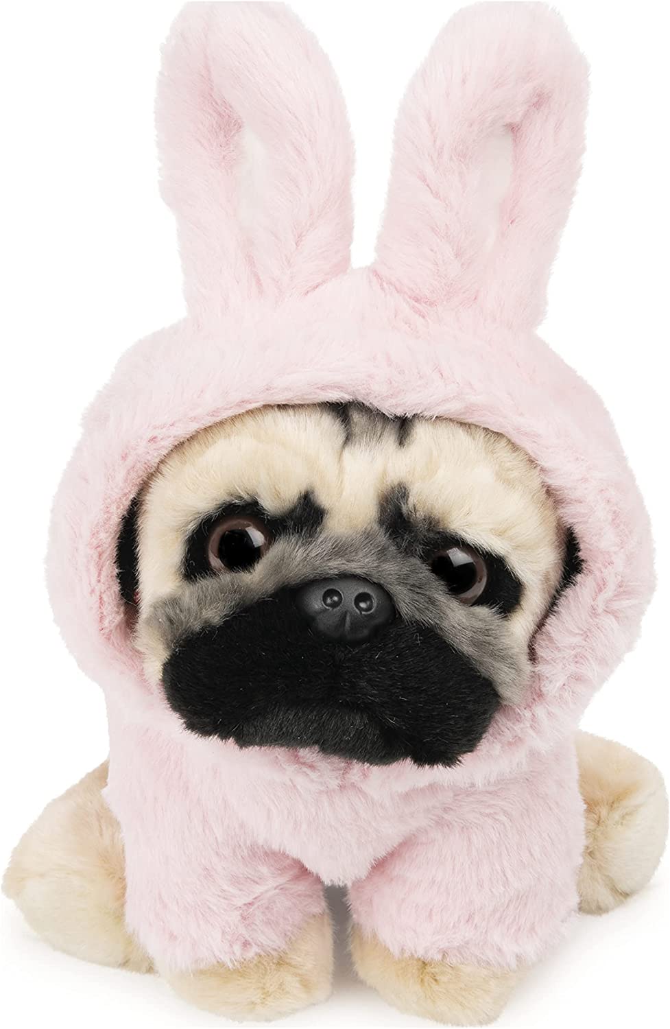 Gund: Doug the Pug - Fuzzy Pink Bunny Hoodie 9" - Third Eye