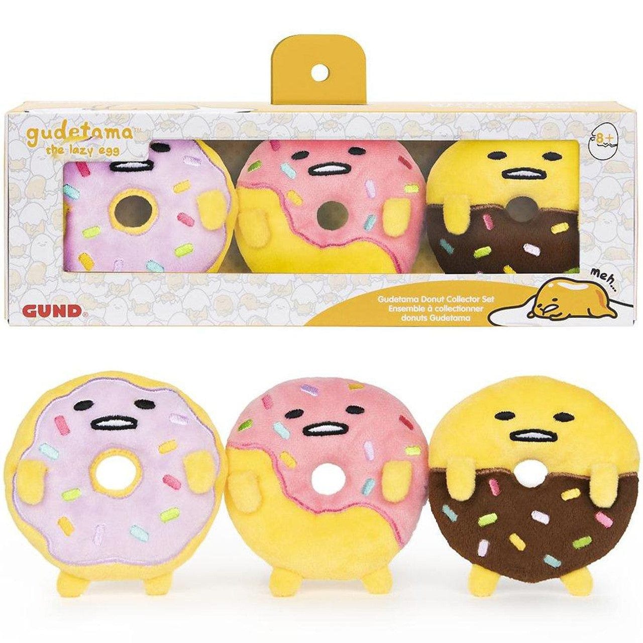 Gund Toys > Plushies Gund: Sanrio - Gudetama Donut Collector Set 778988316375 6058916