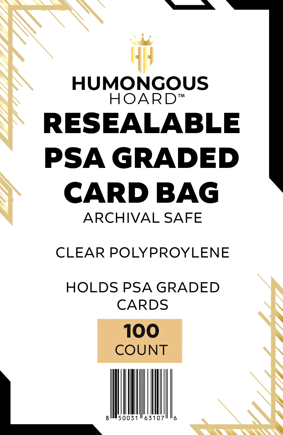Humongous Hoard: Resealable PSA Graded Card Bag 100ct - Third Eye