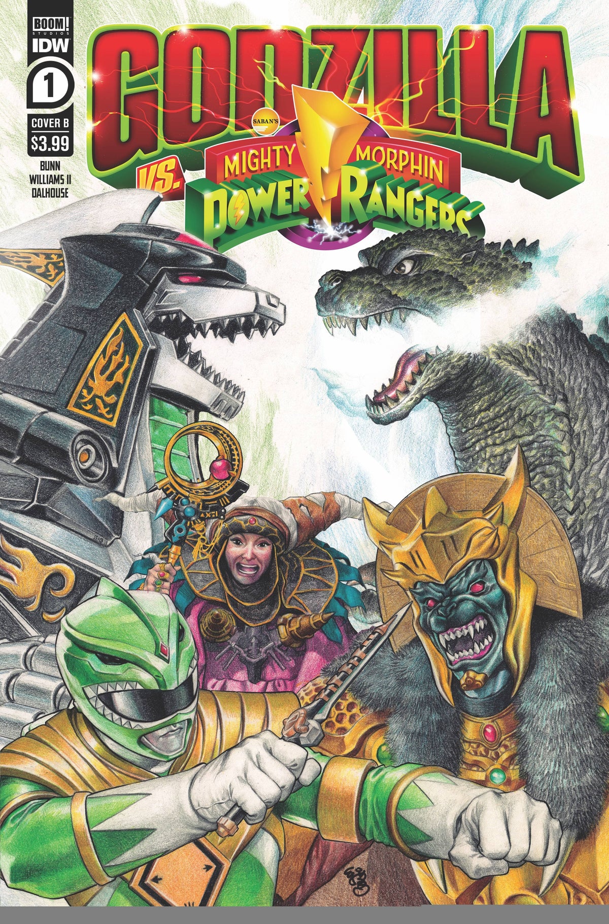 GODZILLA VS MIGHTY MORPHIN POWER RANGERS #1 (OF 5) COVER B E.J. SU - Third Eye