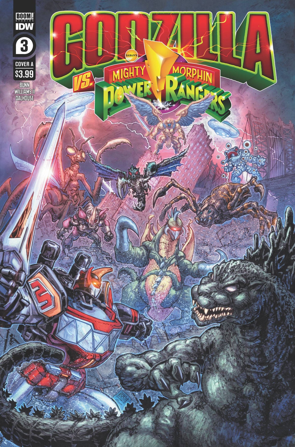 Idw Publishing Comic Books GODZILLA VS MMPR #3 (OF 5) CVR A FREDDIE WILLIAMS II 82771403038900311 MAR220482