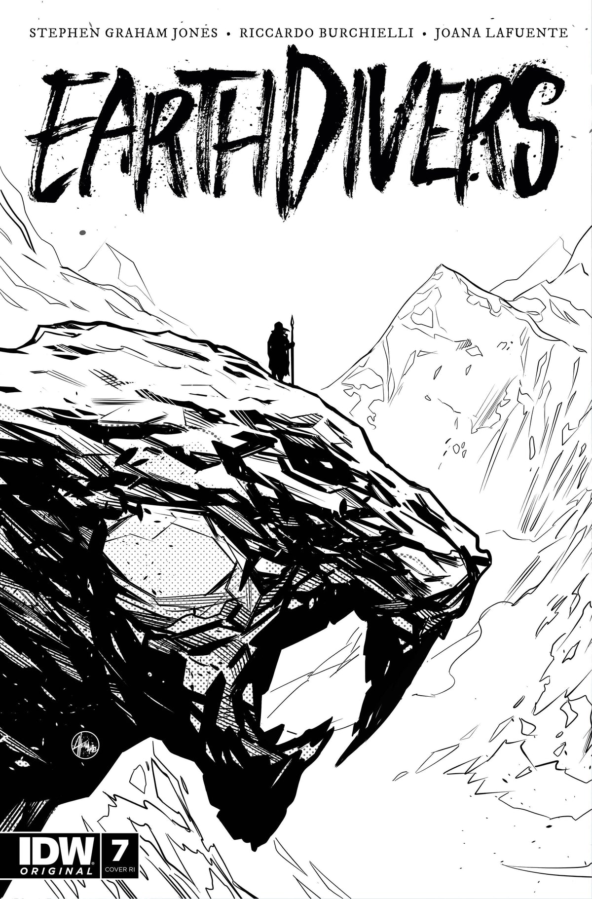 Idw Publishing Comic Books > Incentives EARTHDIVERS #7 CVR D 1:25 INCV B&W BURCHIELLI 82771403083900741 MAR231610