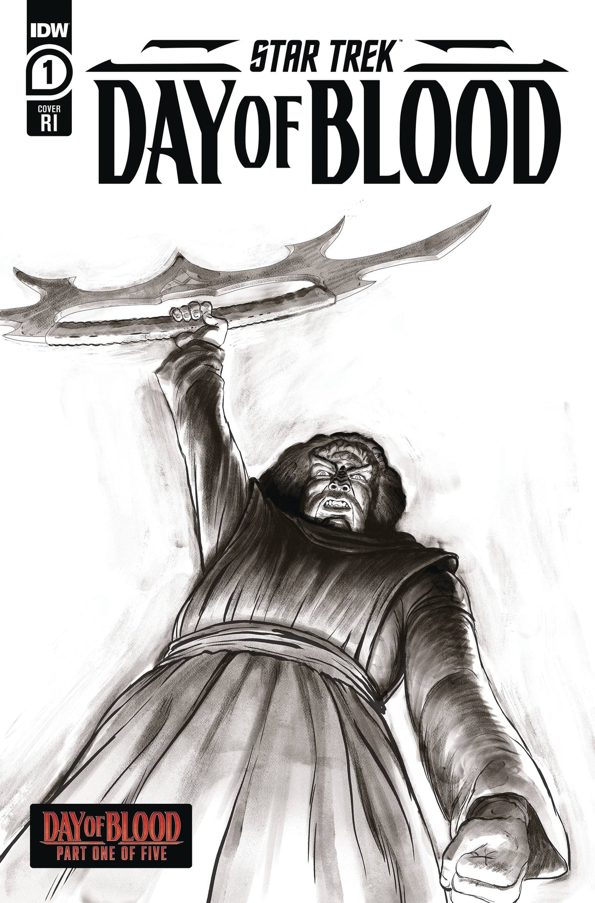 Idw Publishing Comic Books > Incentives STAR TREK DAY OF BLOOD #1 CVR E 1:10 INCV VAR WARD B&W 82771403173700151 MAY231382