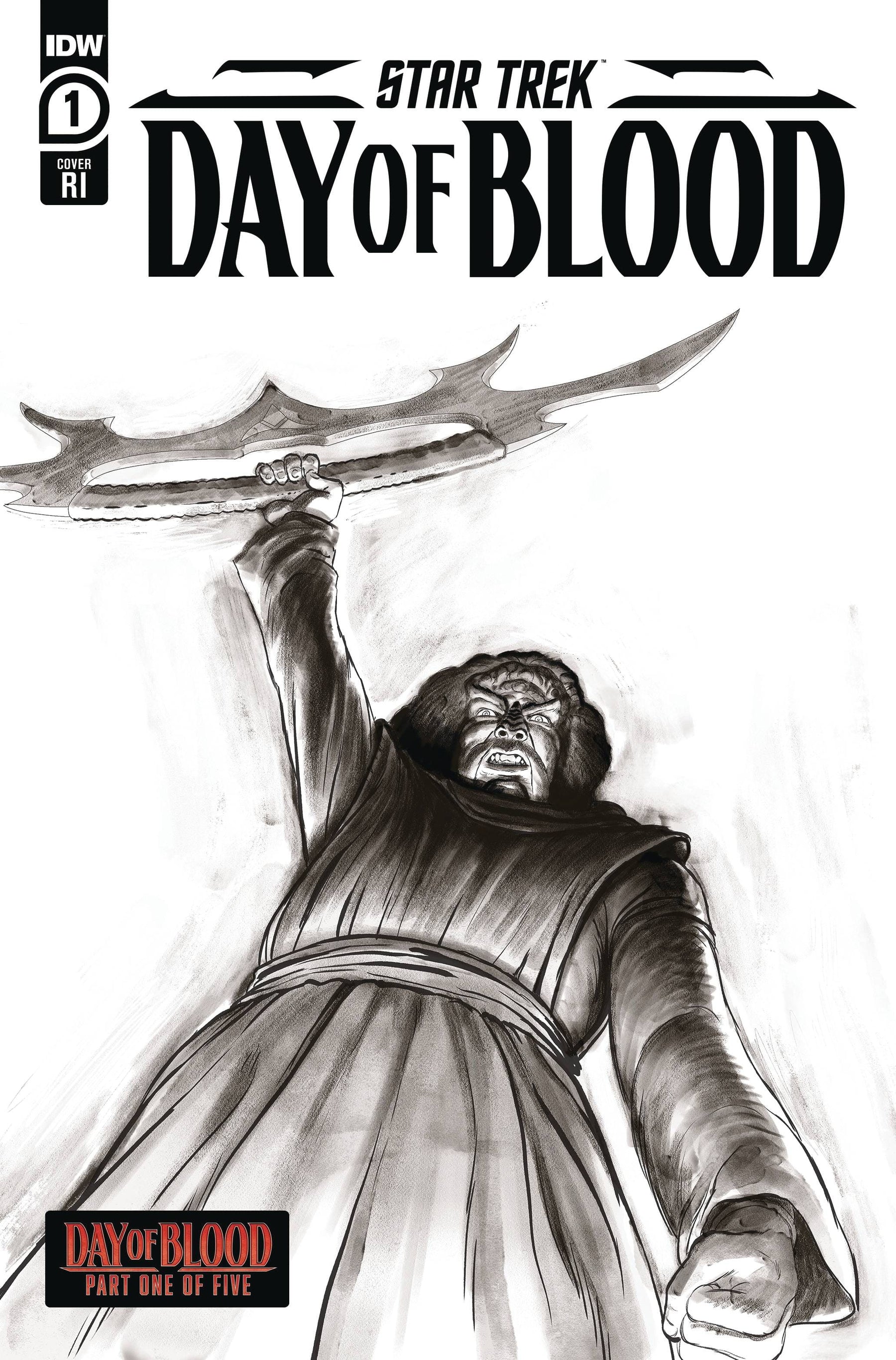 STAR TREK DAY OF BLOOD #1 CVR E 1:10 INCV VAR WARD B&W