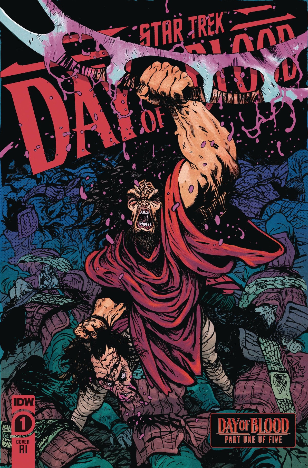 Idw Publishing Comic Books > Incentives STAR TREK DAY OF BLOOD #1 CVR G 1:50 INCV VAR JOHNSON 82771403173700171 MAY231384