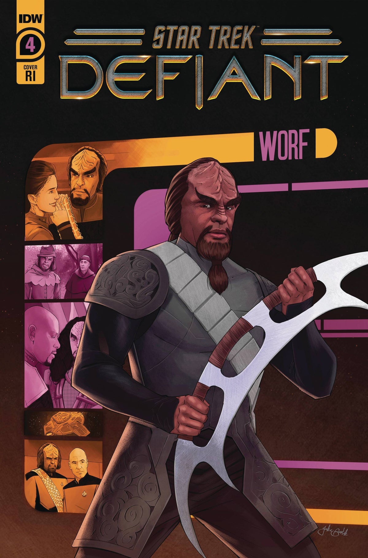 Idw Publishing Comic Books > Incentives STAR TREK DEFIANT #4 CVR E 1:25 INCV BARTOK 82771403137900451 MAR231642