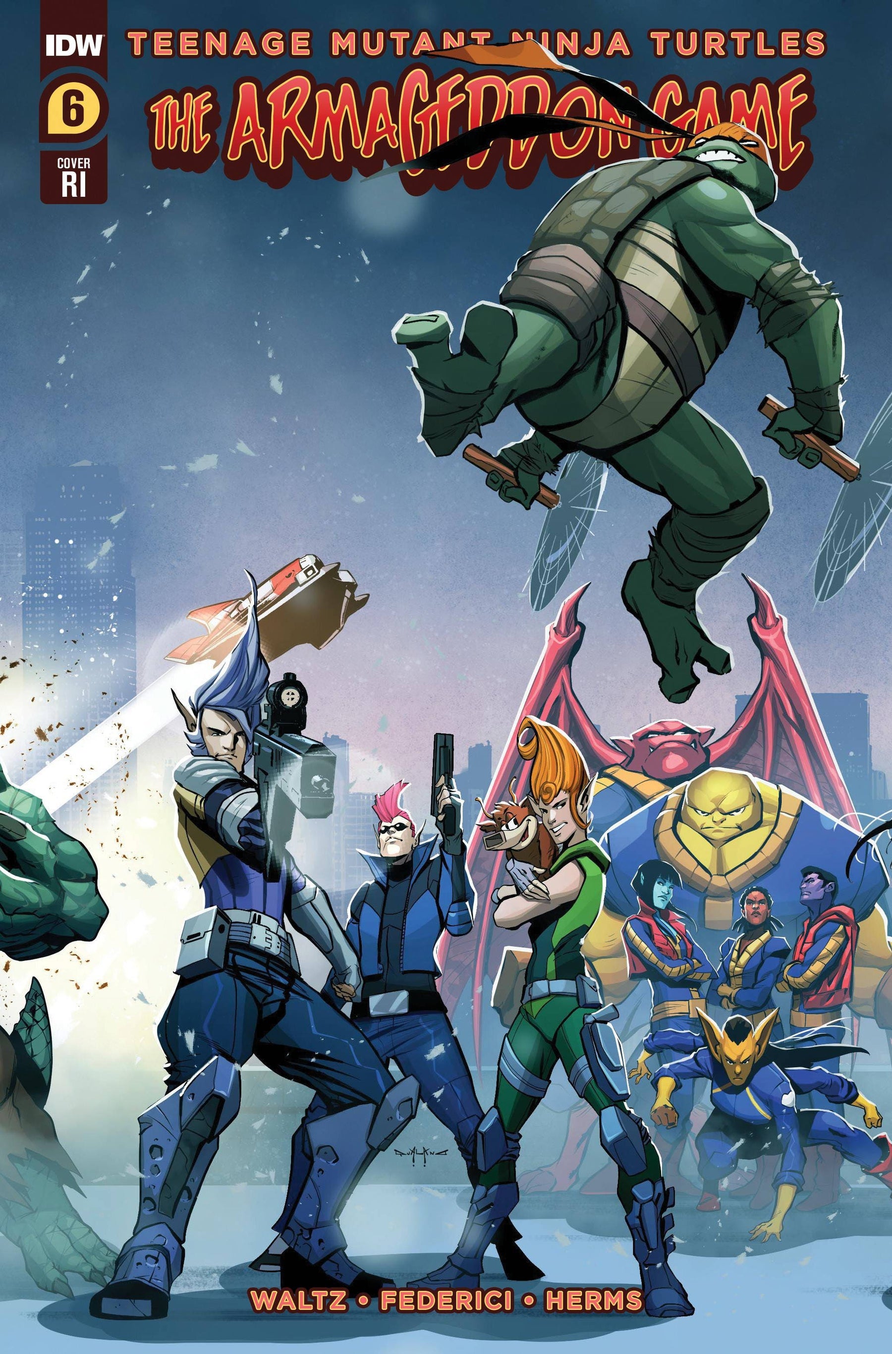 TMNT ARMAGEDDON GAME #6 CVR D 1:10 INCV QUALANO