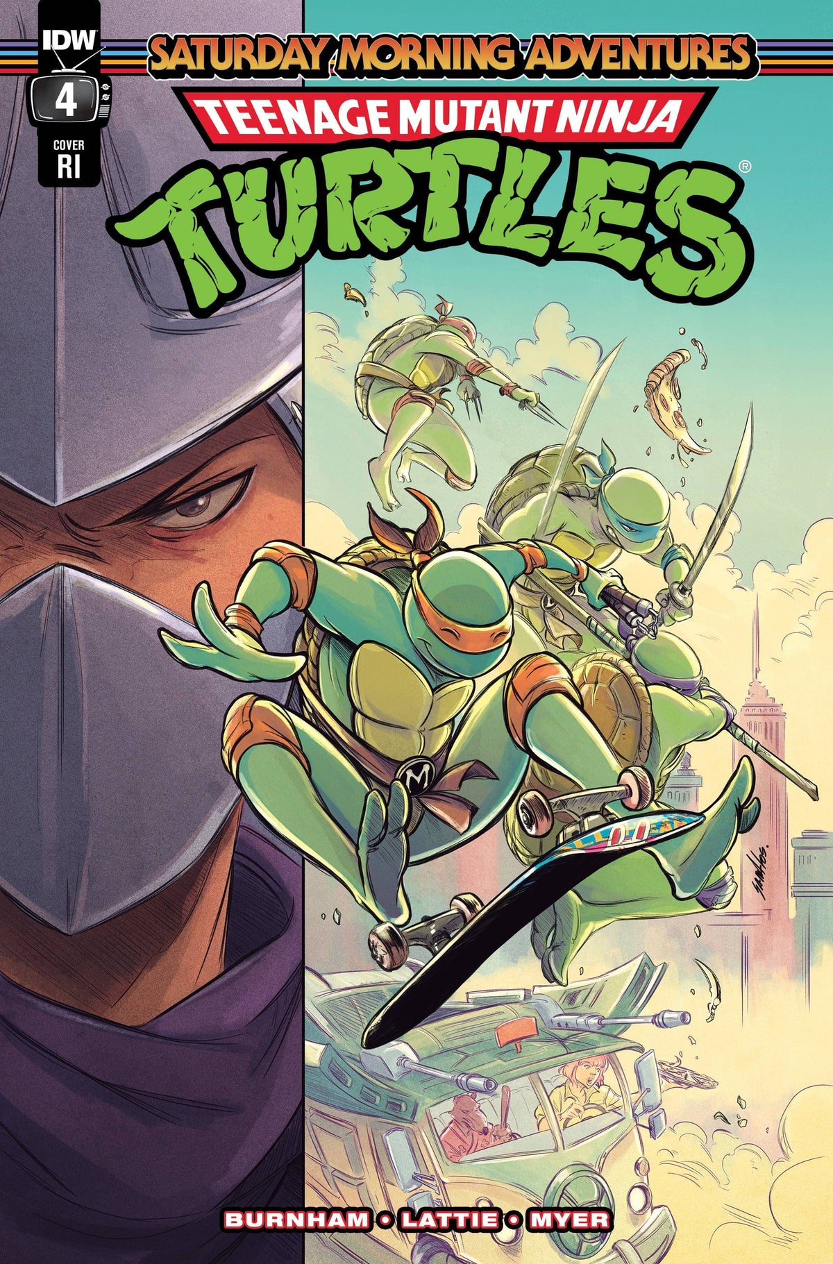 Idw Publishing Comic Books > Incentives TMNT SATURDAY MORNING ADVENTURES #4 CVR D 1:10 INCV 82771403088400441 OCT221764