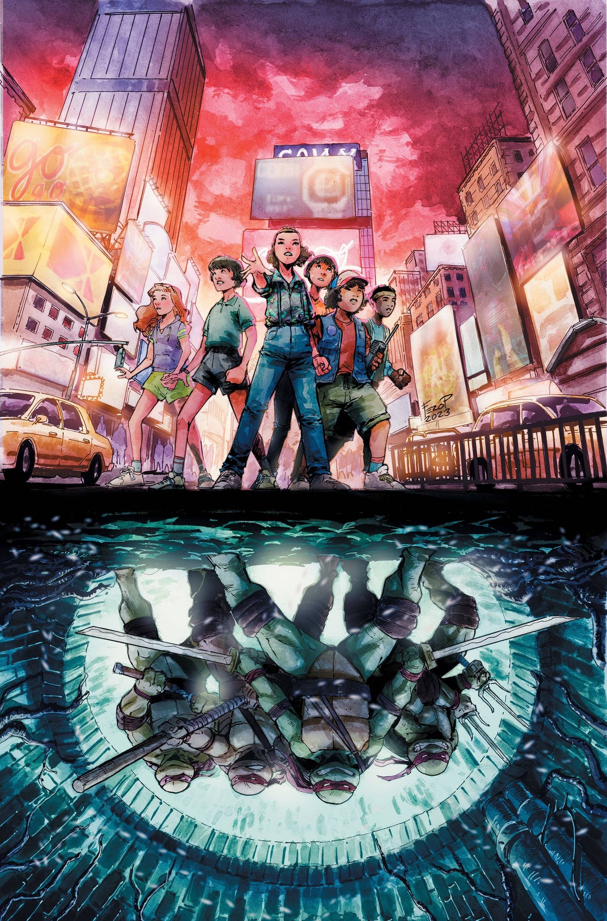 Idw Publishing Comic Books > Incentives TMNT X STRANGER THINGS #1 CVR E 1:25 INCV VAR ARTIST TBD 82771403176800151 MAY231442