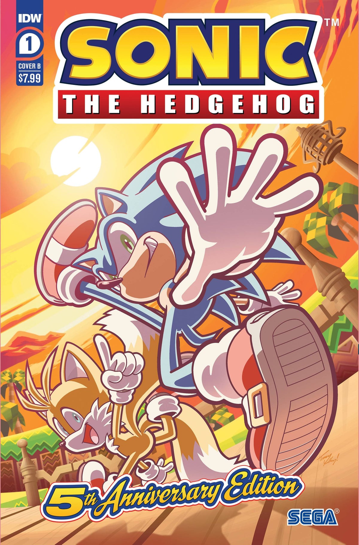 Idw Publishing Comic Books SONIC THE HEDGEHOG #1 5TH ANNV ED CVR B STANLEY 82771403146100121 JAN231612