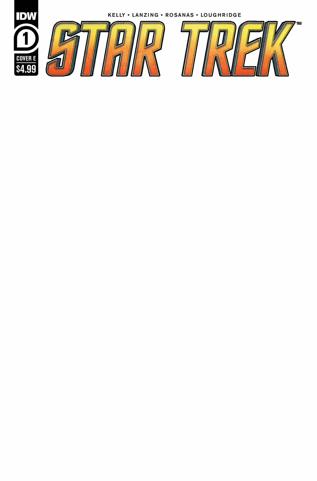 Idw Publishing Comic Books STAR TREK #1 CVR E SKETCH 82771403084600151 AUG221555