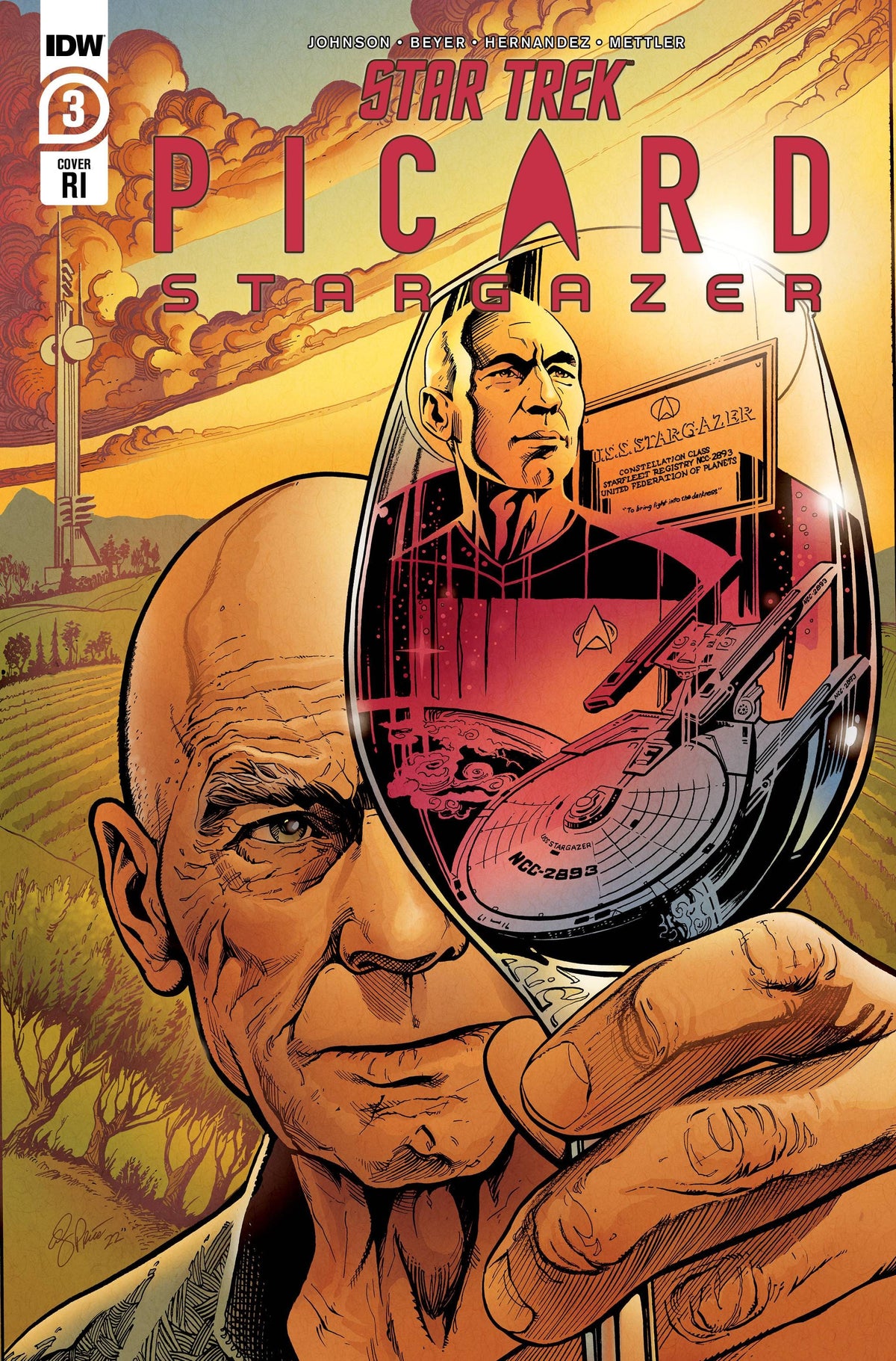 Idw Publishing Comic Books > Incentives STAR TREK PICARD STARGAZER #3 CVR C 1:15 INCV HARVEY 82771403076100331 AUG221565