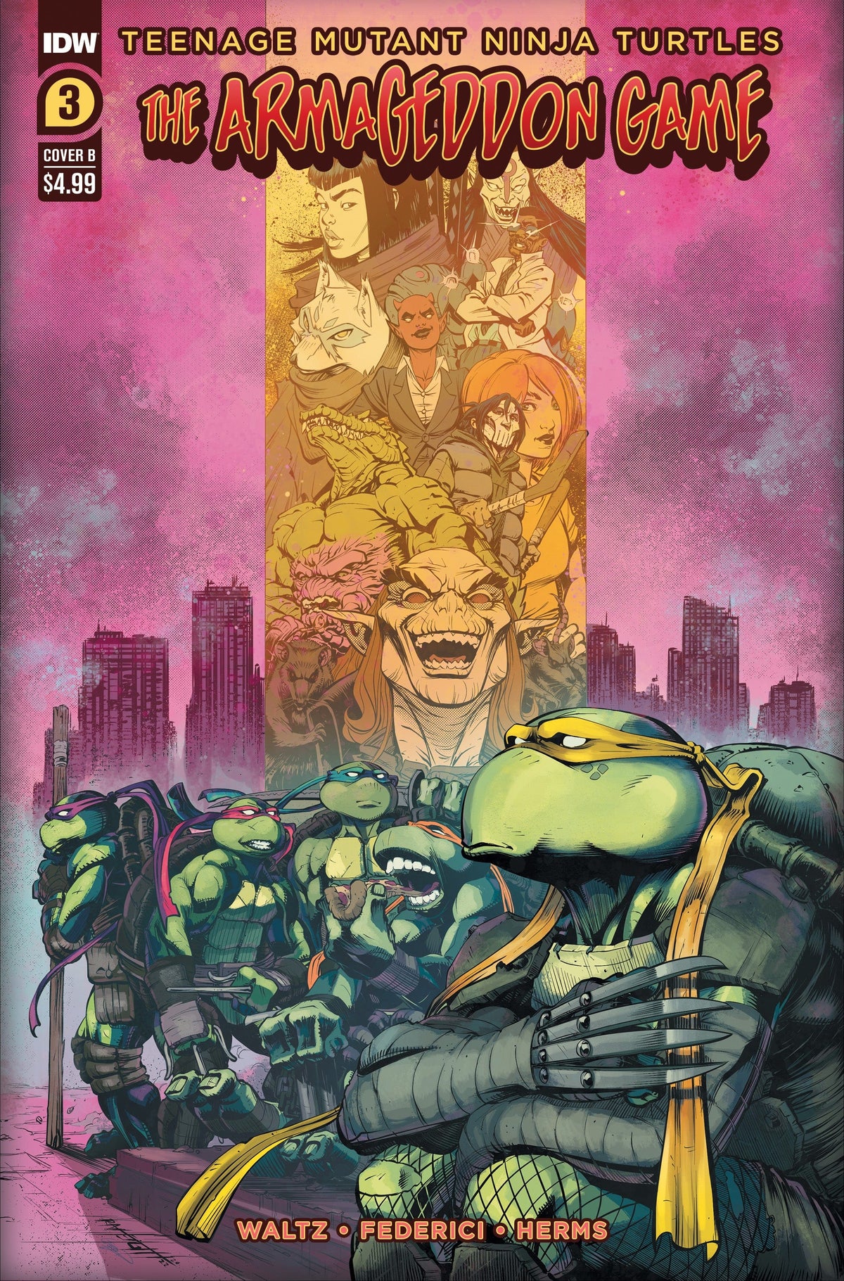 Idw Publishing Comic Books TMNT ARMAGEDDON GAME #3 CVR B HEIGHT 82771403078500321 SEP221733