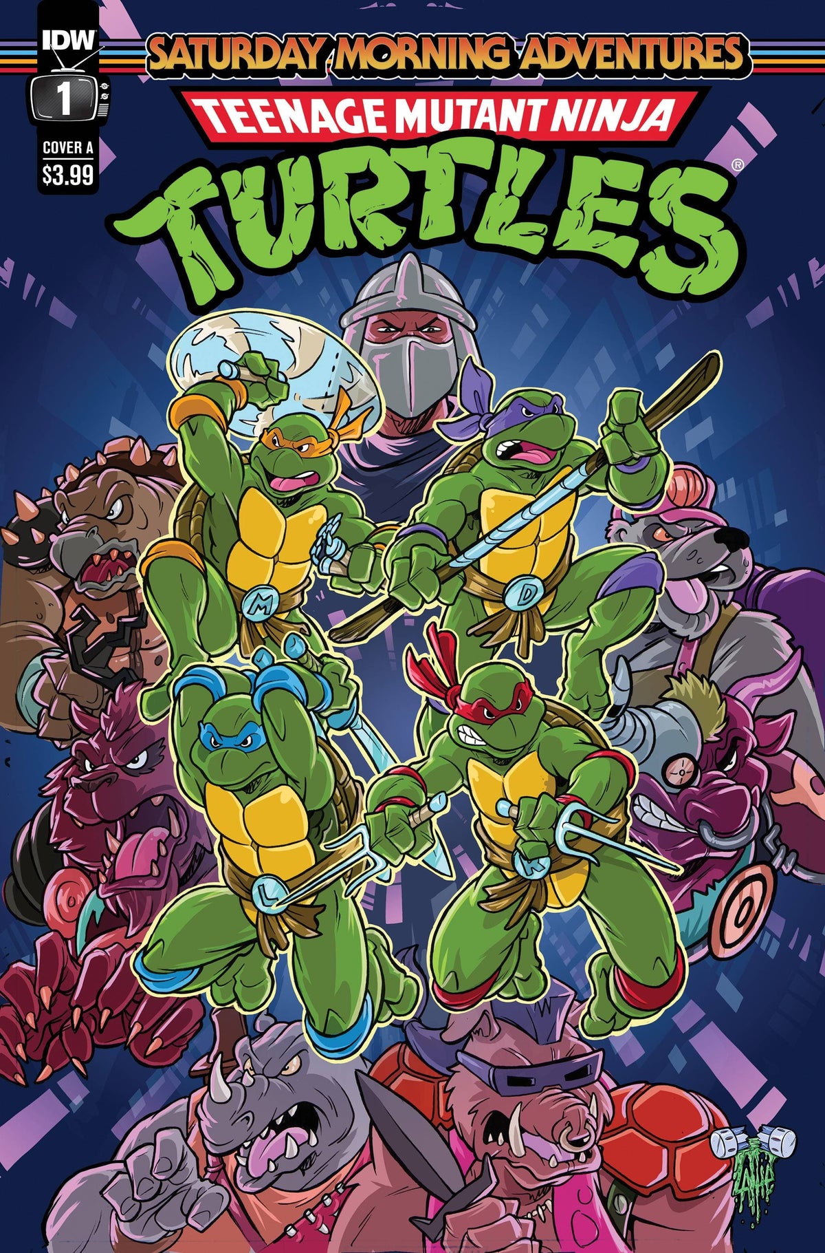 Idw Publishing Comic Books TMNT SATURDAY MORNING ADVENTURES #1 CVR A LATTIE 82771403088400111 JUL221653