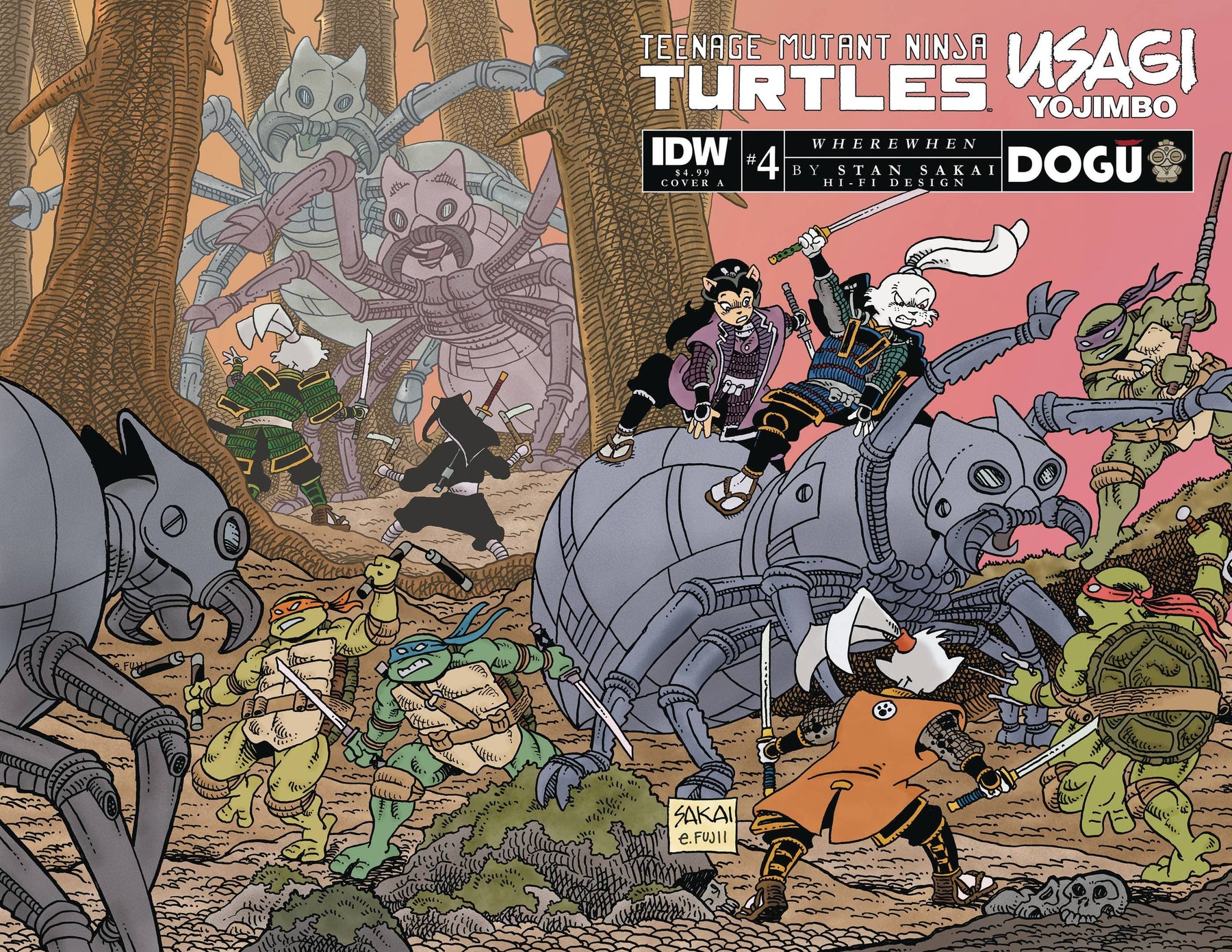 TMNT USAGI YOJIMBO WHEREWHEN #4 CVR A SAKAI