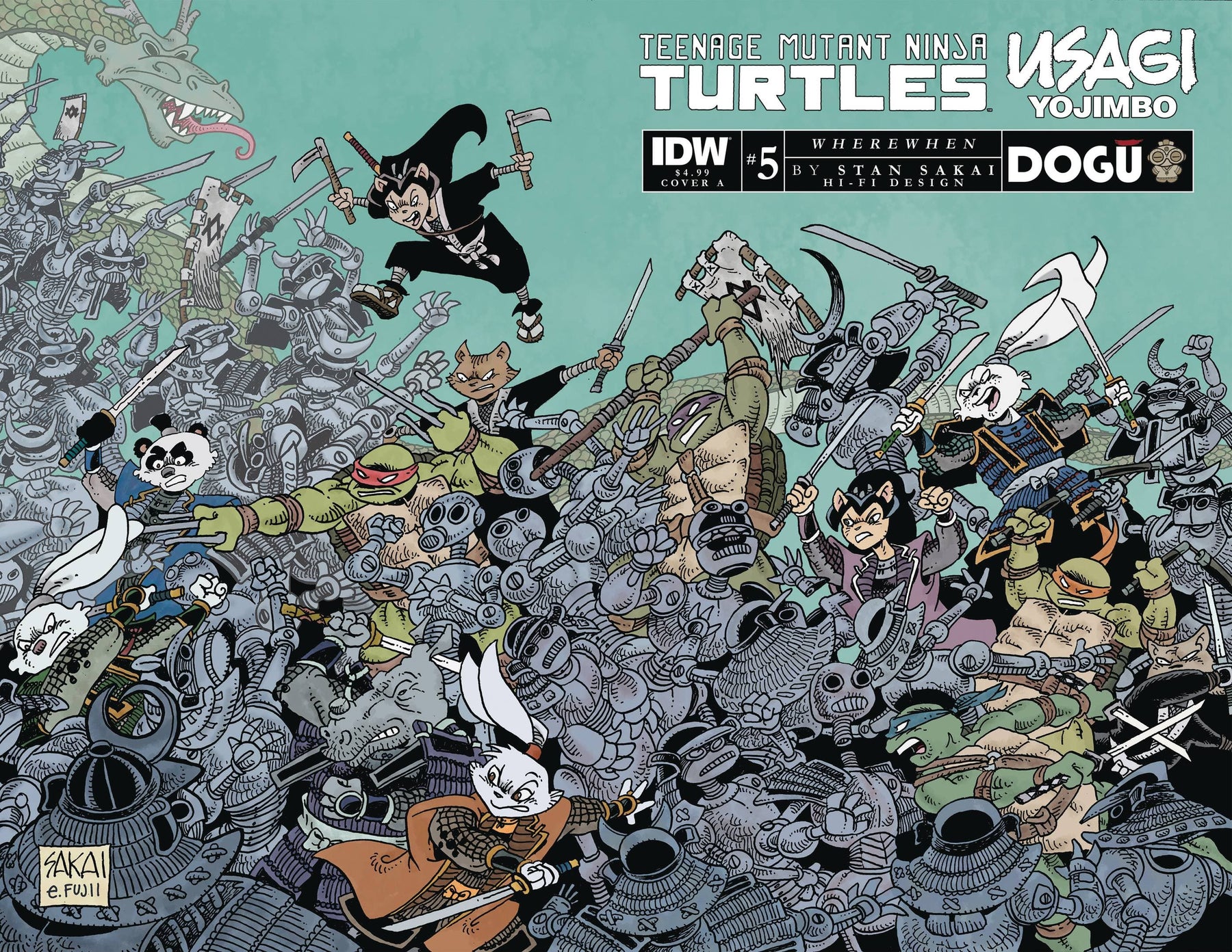 TMNT USAGI YOJIMBO WHEREWHEN #5 CVR A SAKAI