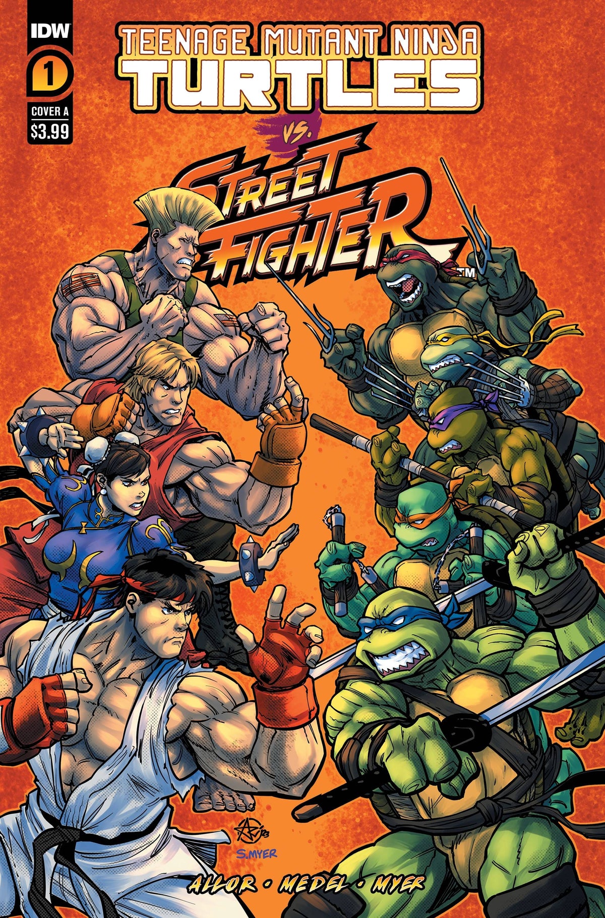 IDW Publishing Comic Books TMNT VS STREET FIGHTER #1 (OF 5) CVR A MEDEL 82771403153900111 JAN238526