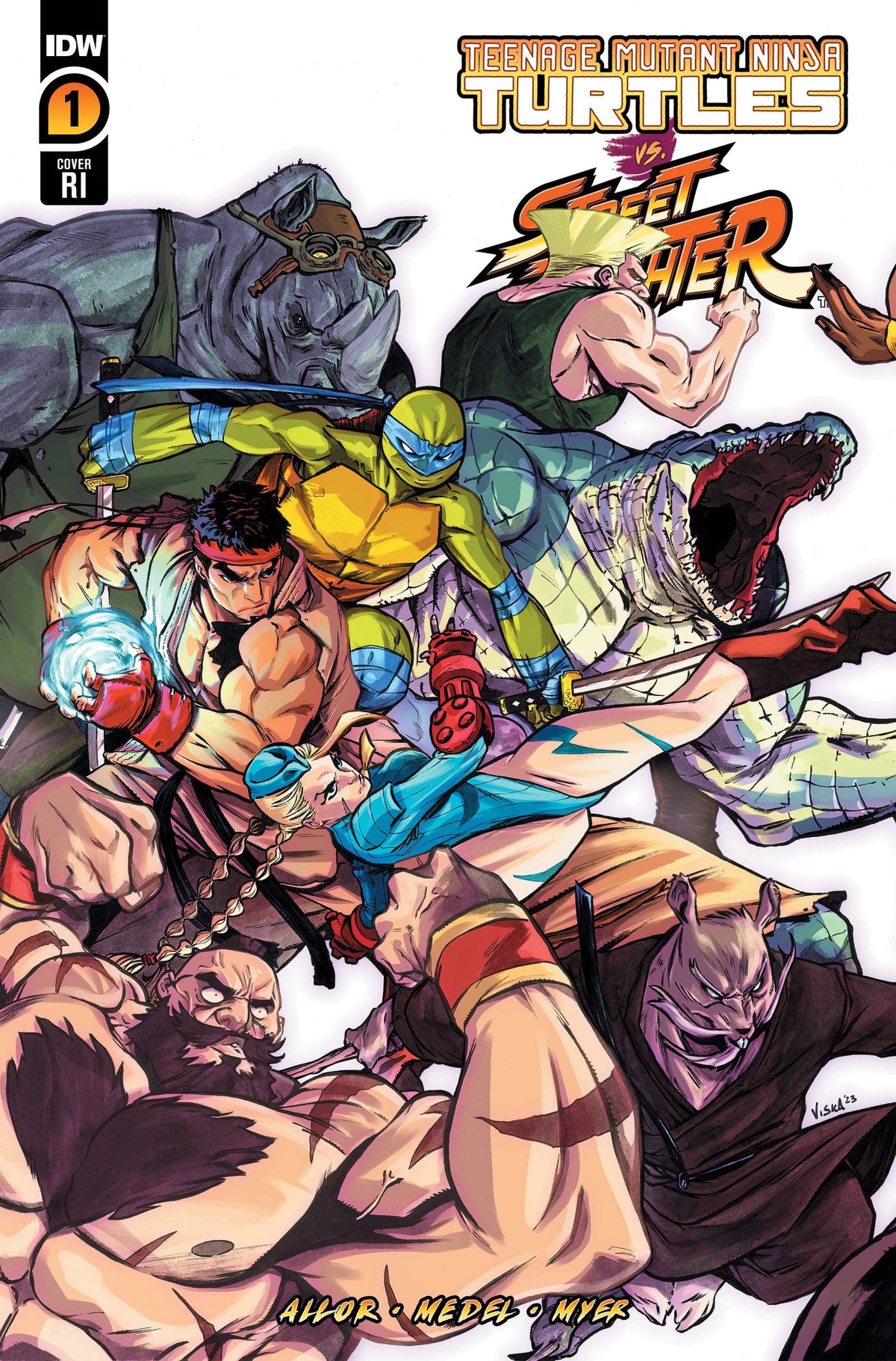 IDW Publishing Comic Books > Incentives TMNT VS STREET FIGHTER #1 (OF 5) CVR D 1:25 INCV FEDERICI 82771403153900141 JAN238529