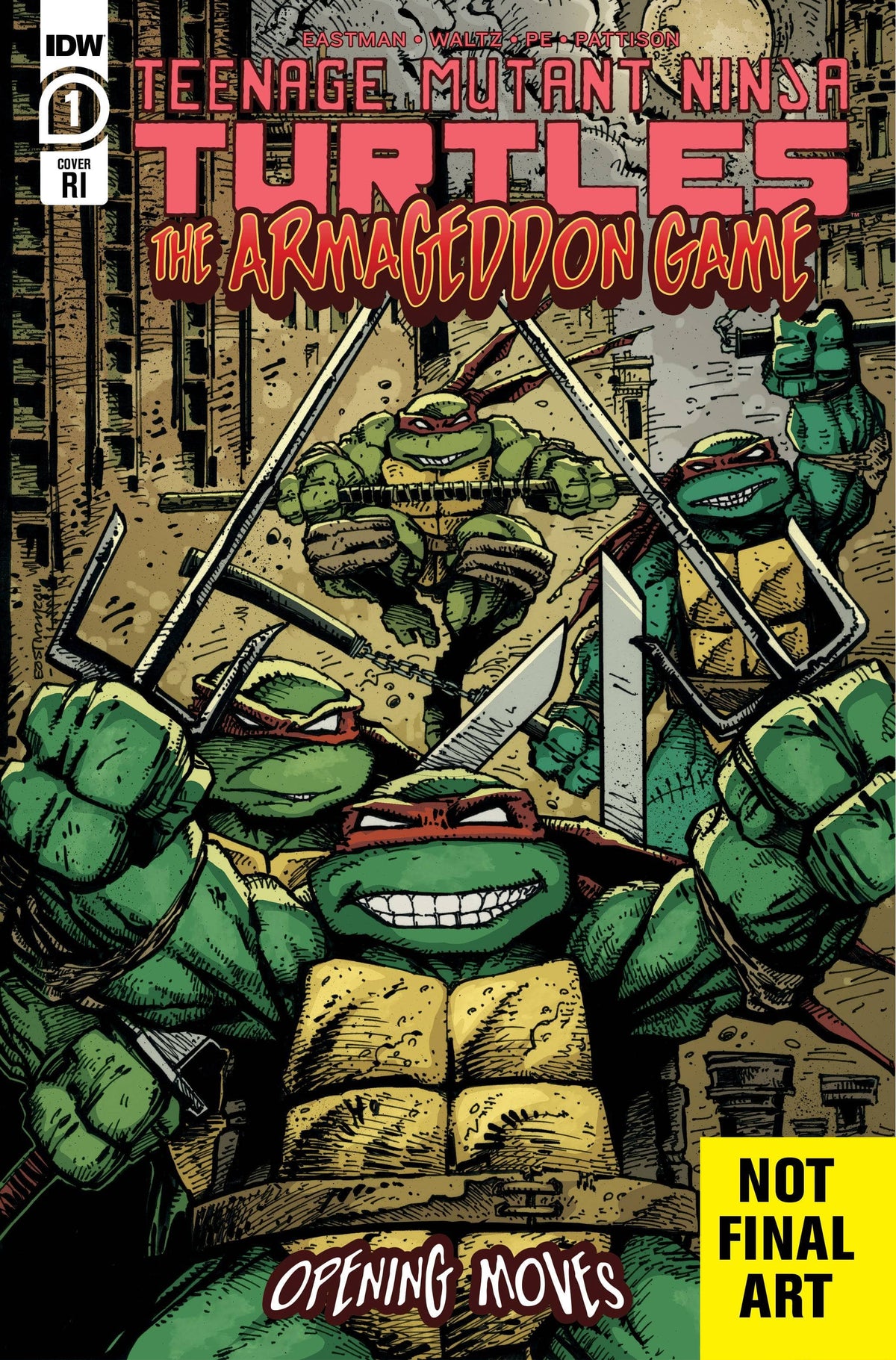 Idw Publishing Comic Books > Incentives TMNT ARMAGEDDON GAME OPENING MOVES #1 CVR B 1:10 INCV EAS 82771403059400121 APR221585