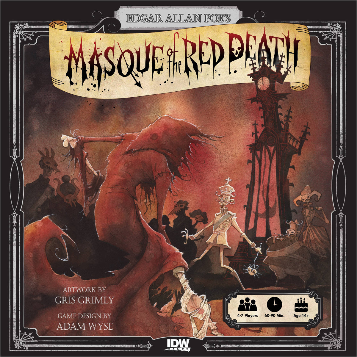Idw Publishing Board Games > Large Box Games EDGAR ALLAN POE MASQUE OF RED DEATH GAME 827714013795 IDW 01379