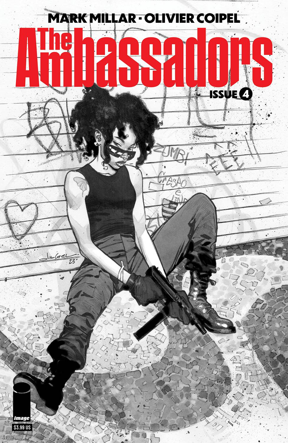 Image Comics Comic Books AMBASSADORS #4 (OF 6) CVR B COIPEL B&W (MR) 70985303716300421 MAR230108