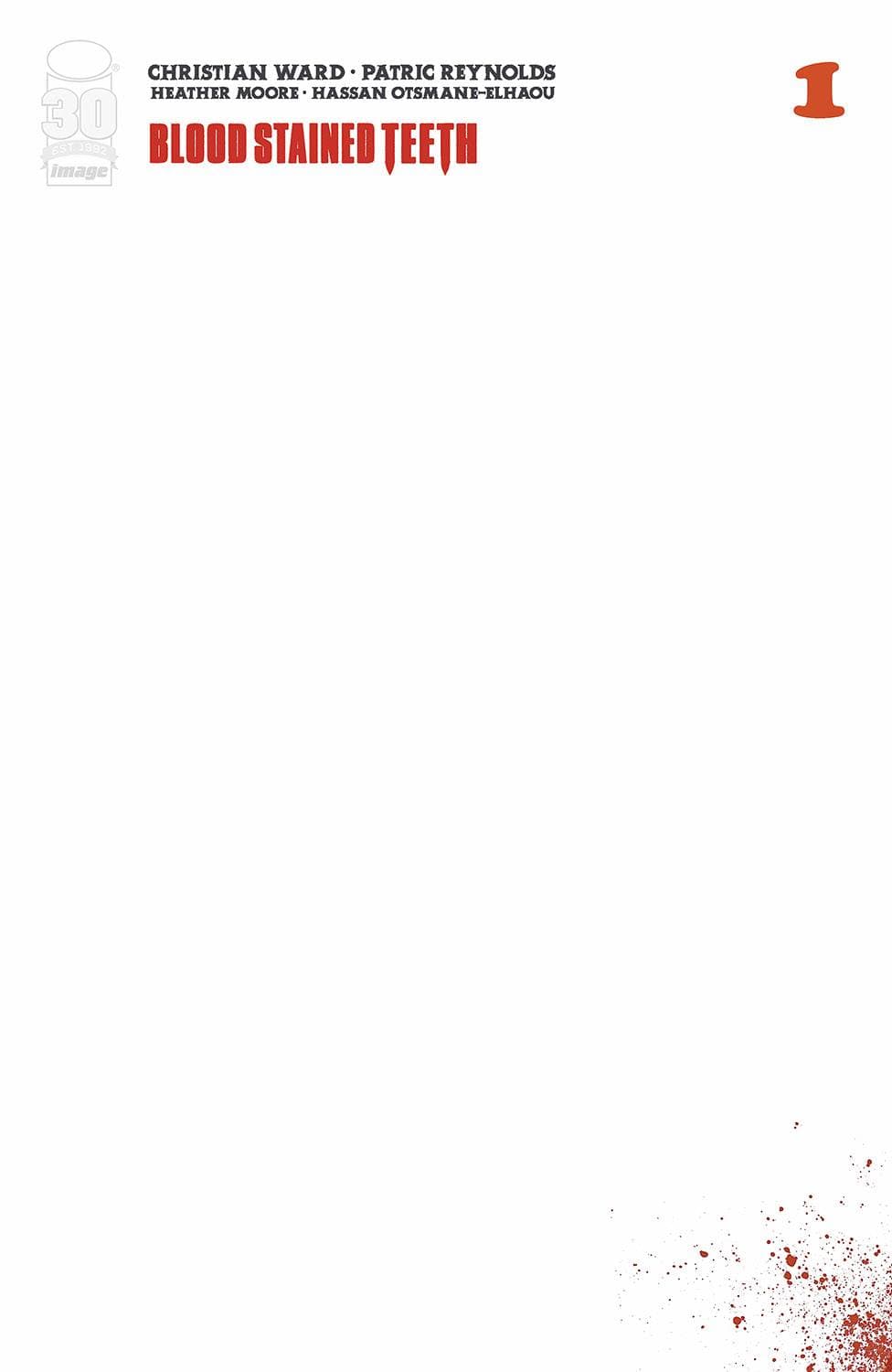 Image Comics Comic Books BLOOD-STAINED TEETH #1 CVR D BLANK CVR (MR) 70985303366000141 FEB220032