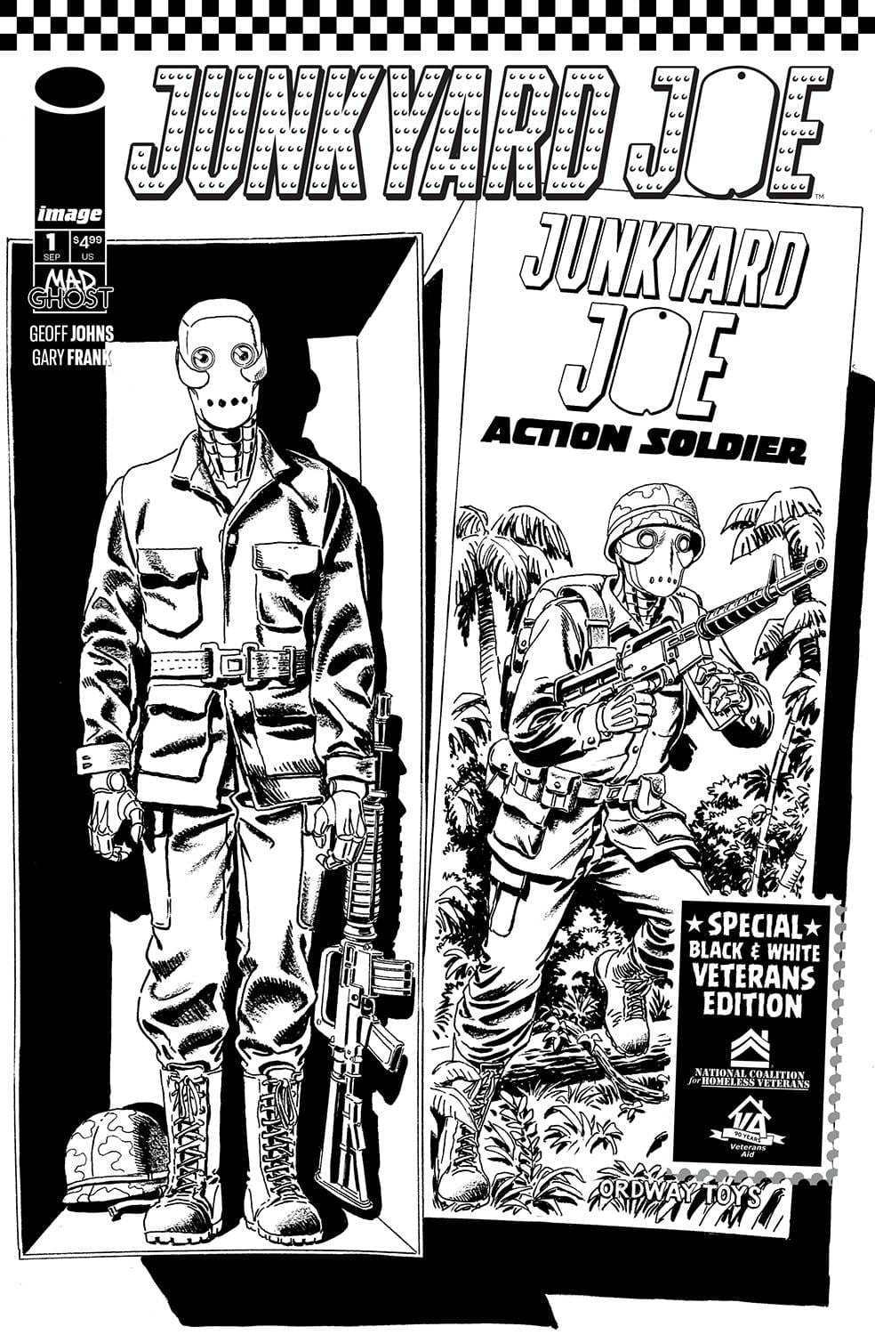 Image Comics Comic Books JUNKYARD JOE #1 B&W VETERANS ED CVR D ORDWAY 70985303584800141 AUG220017