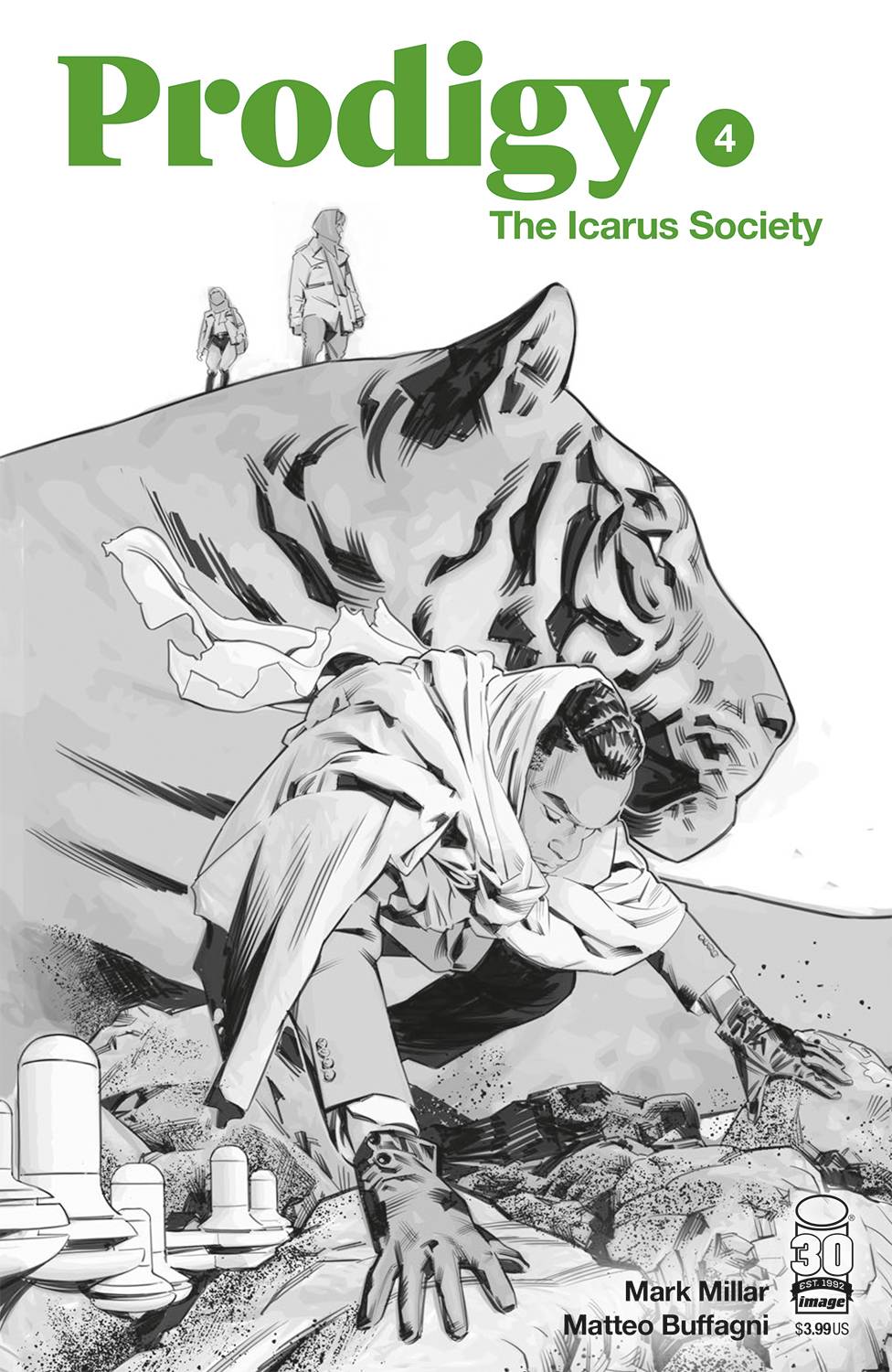 Image Comics Comic Books PRODIGY ICARUS SOCIETY #4 (OF 5) CVR B BUFFAGNI B&W (MR) 70985303479700421 AUG220210