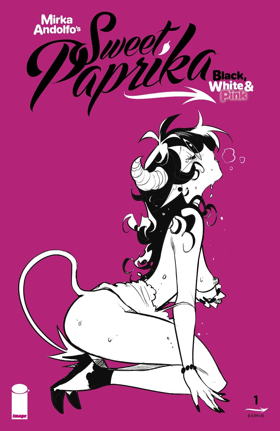 SWEET PAPRIKA BLACK WHITE & PINK (ONE SHOT) CVR G (MR) - Third Eye