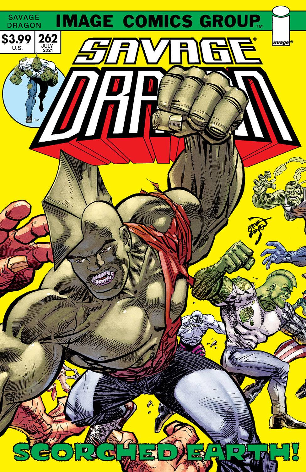 Image Comics Comic Books SAVAGE DRAGON #262 CVR B RETRO 70S TRADE DRESS (MR) 70985305211126221 APR220232