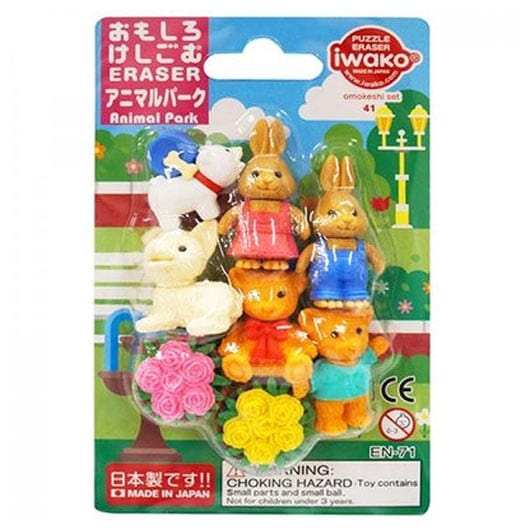 Iwako Home > Office Supplies Iwako: Pencil Erasers - Animal Park 4991685190031