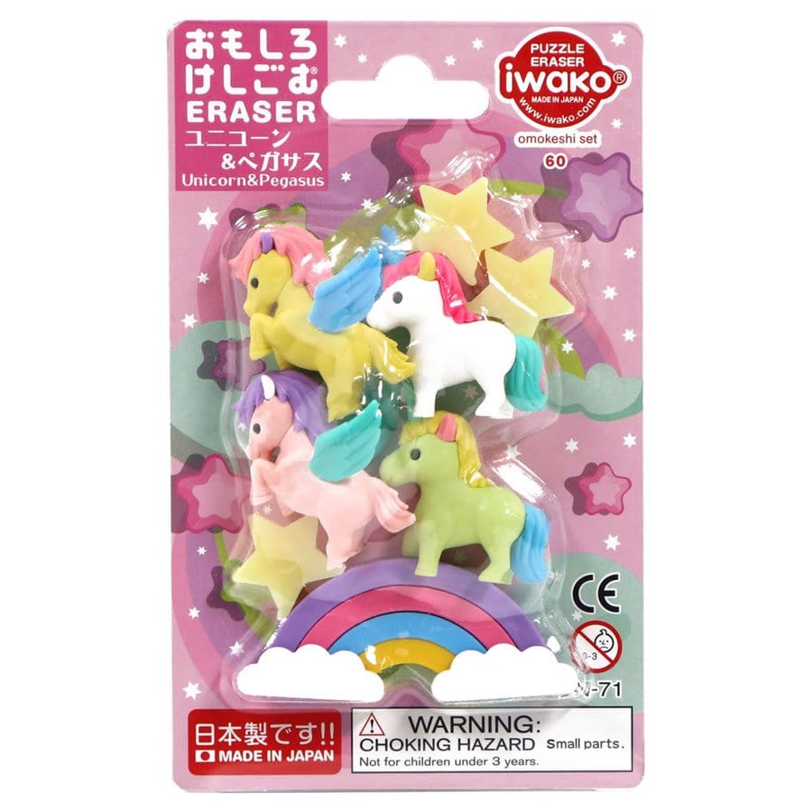 Iwako Home > Office Supplies Iwako: Pencil Erasers - Unicorn Pagasus 4991685190147