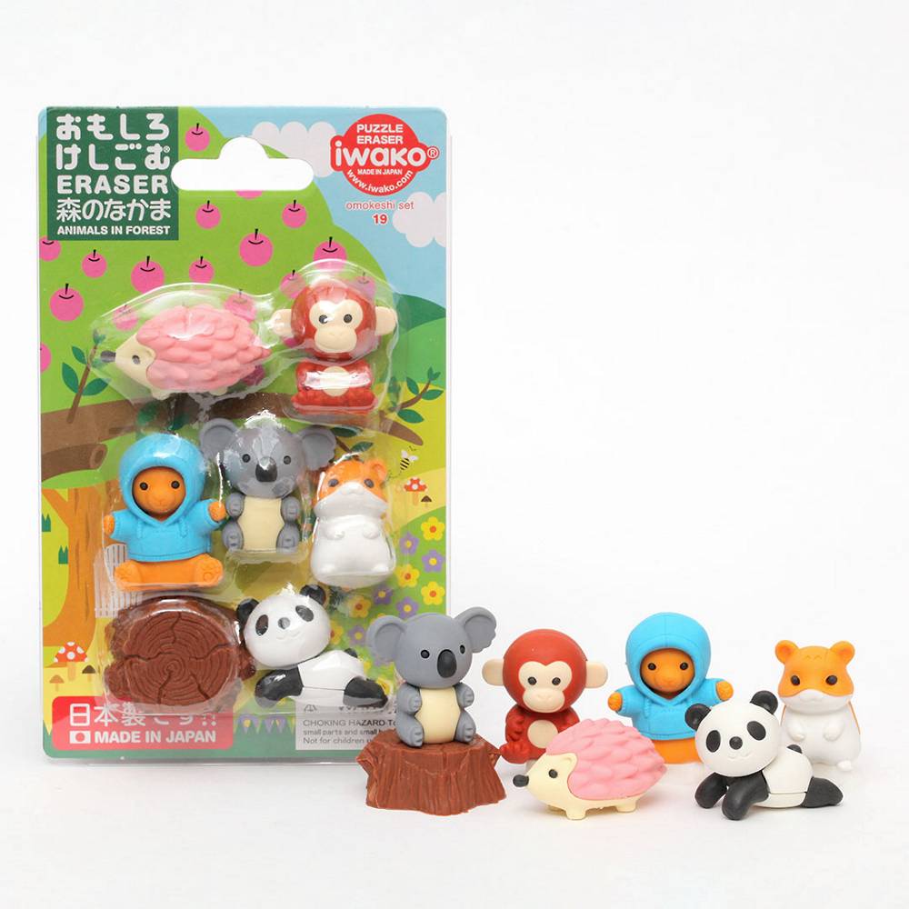 Iwako Home > Office Supplies Iwako: Rubber Erasers - Forest Friends 4991685201218