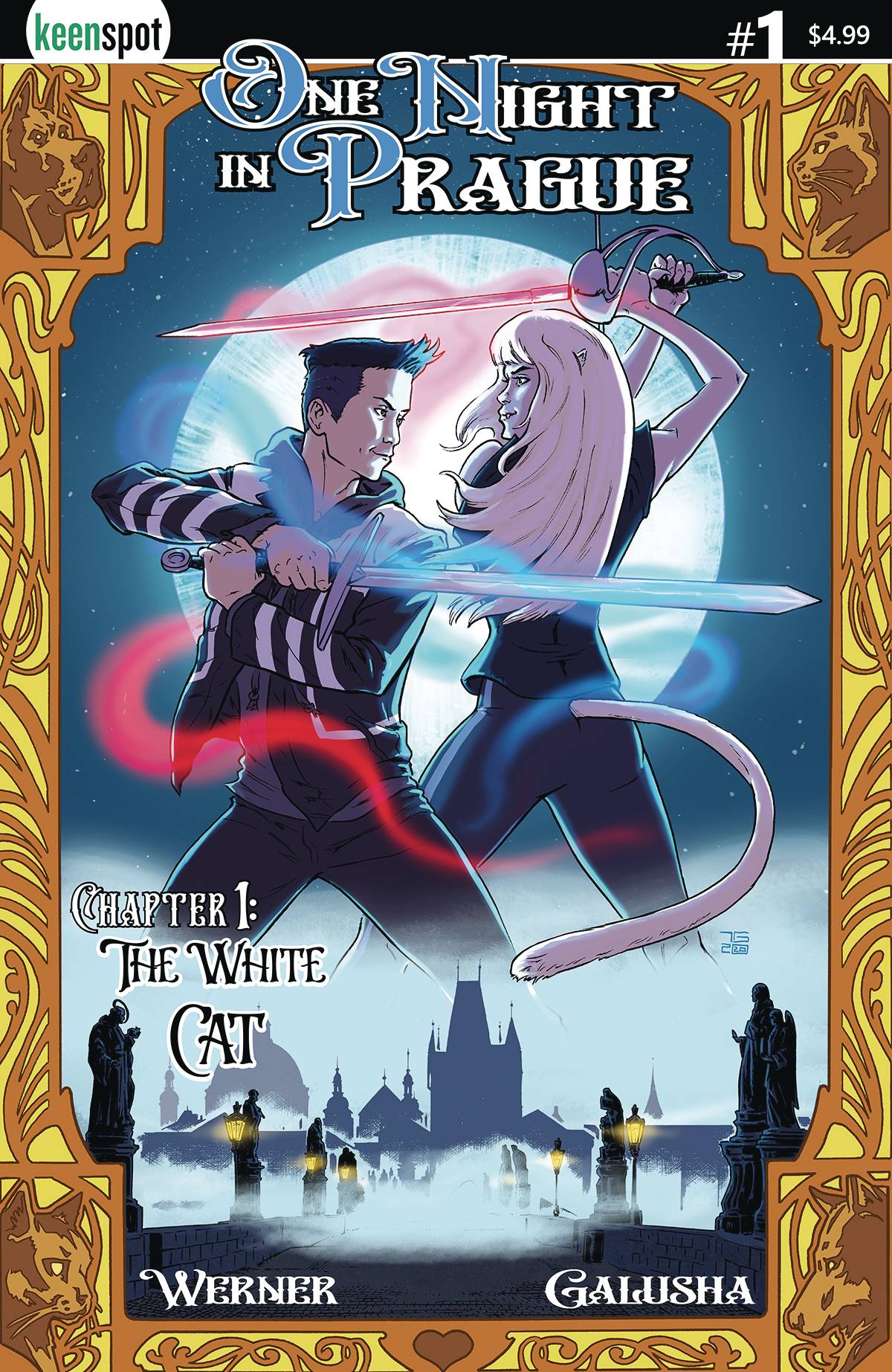 Keenspot Entertainment Comic Books ONE NIGHT IN PRAGUE #1 CVR A GALUSHA 70712974130100111 JAN221497