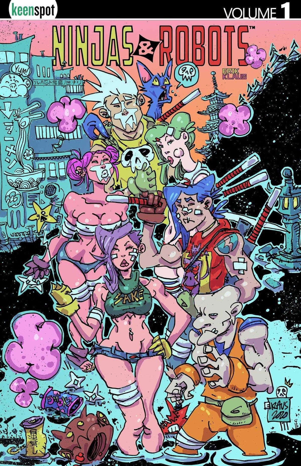 KEENSPOT ENTERTAINMENT Graphic Novel Ninjas & Robots TP Vol 01 9781954366046 JUN211619