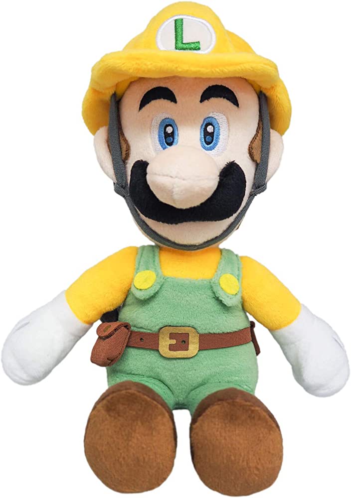 Little Buddy Toys > Plushies Little Buddy: Super Mario - Builder Luigi 10" 819996017325 LB-1732