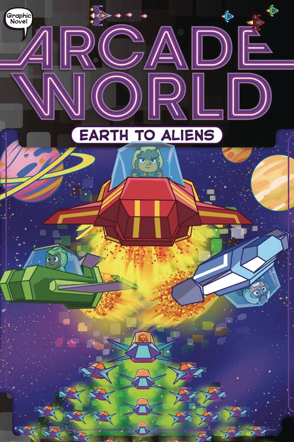 LITTLE SIMON Graphic Novel Arcade World GN Chapterbook HC Vol 04 Earth To Aliens 9781665904742 JUL221740