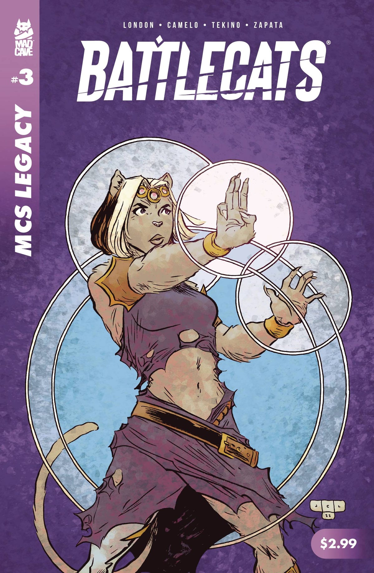 Mad Cave Studios Comic Books MAD CAVE STUDIOS LEGACY BATTLECATS #3 CVR B LONERGAN 73858236771500321 SEP221803