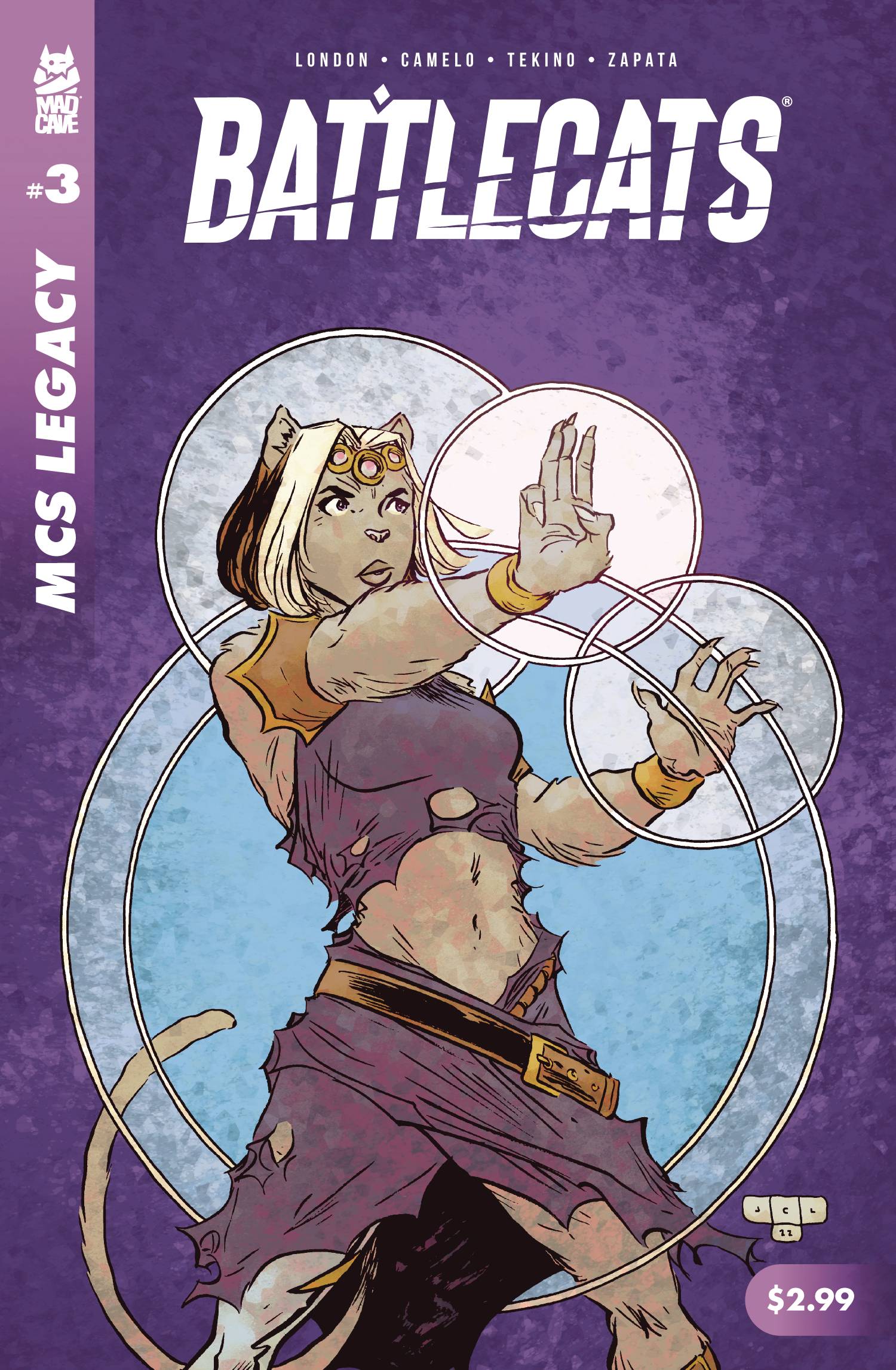 MAD CAVE STUDIOS LEGACY BATTLECATS #3 CVR B LONERGAN