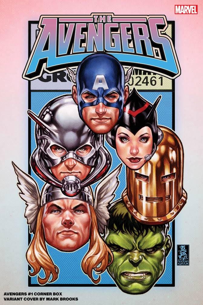 Marvel Comic Books AVENGERS #1 BROOKS CORNER BOX VAR 75960620426700141 MAR230598