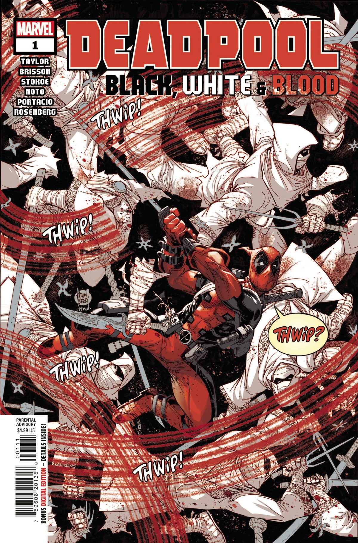 Marvel Comic Books DEADPOOL BLACK WHITE BLOOD #1 (OF 4) 75960620135800111 JUN210567