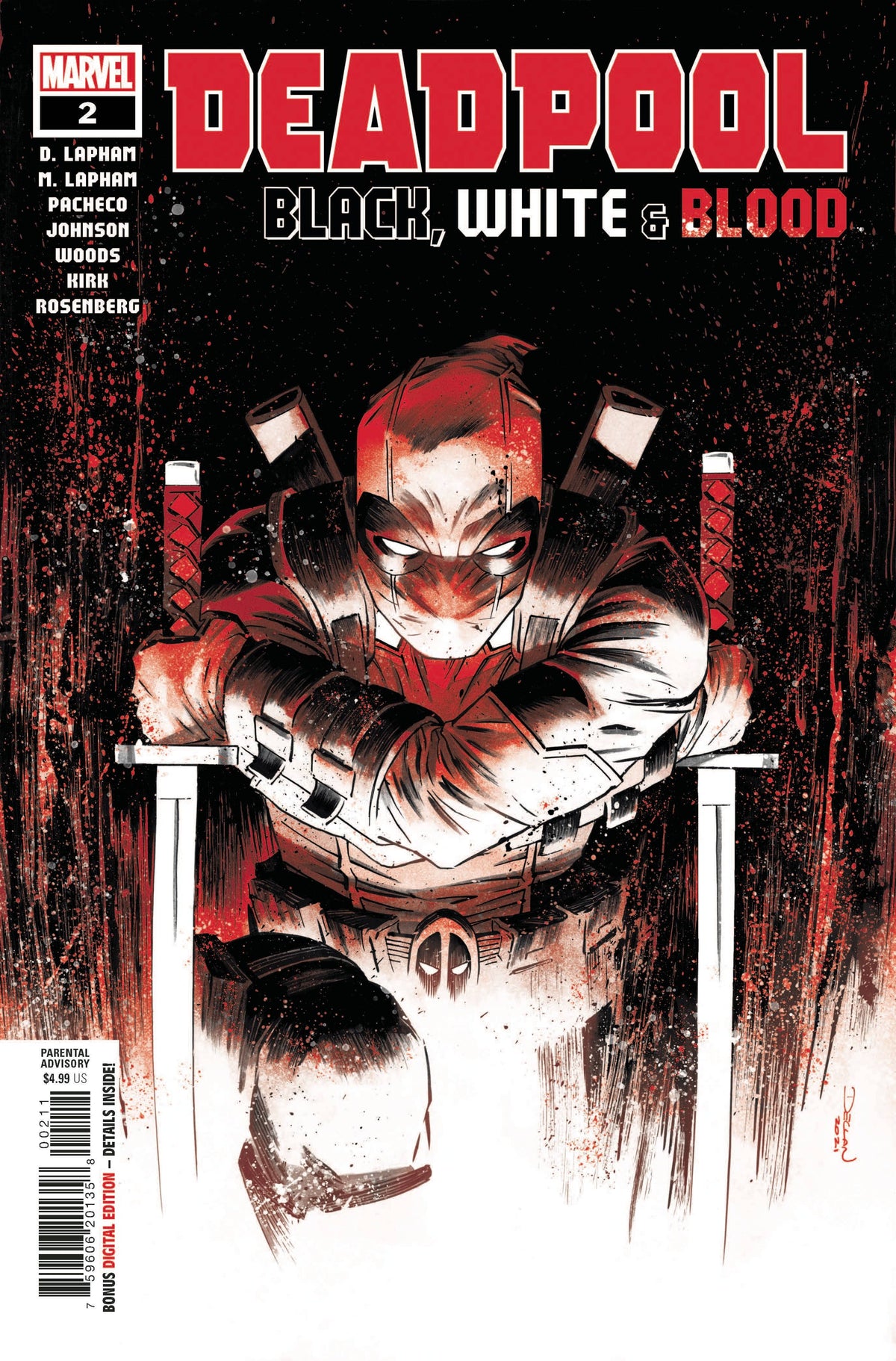 DEADPOOL BLACK WHITE BLOOD #2