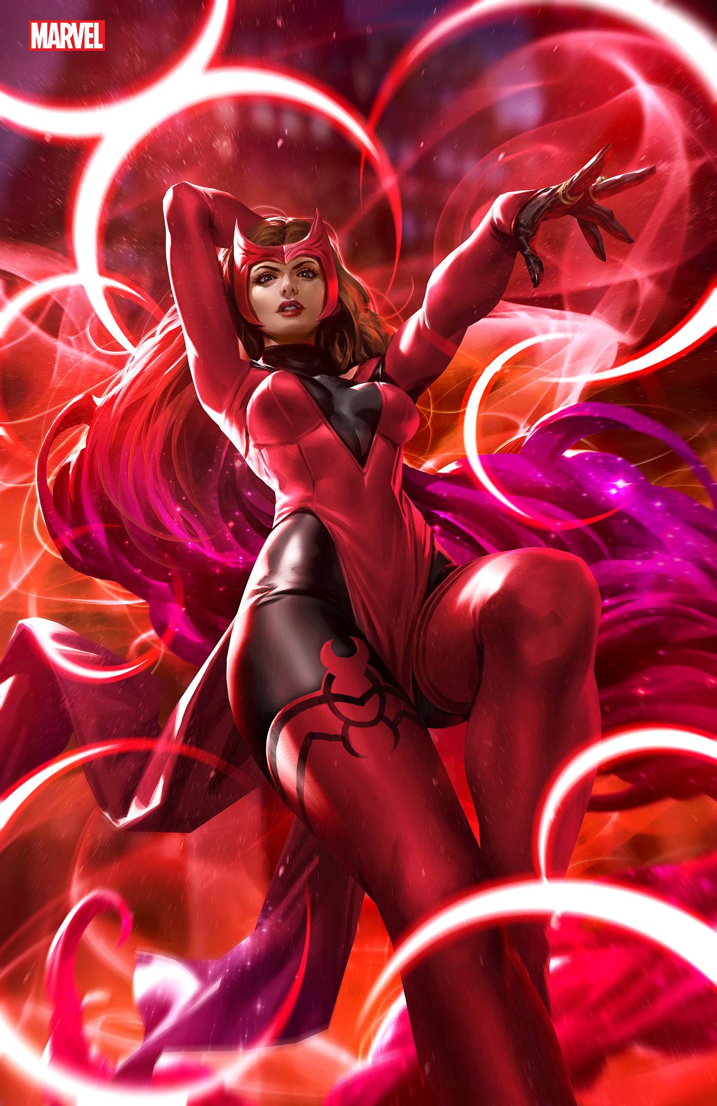 AVENGERS #1 1:50 INCV CHEW SCARLET WITCH VIRGIN VAR