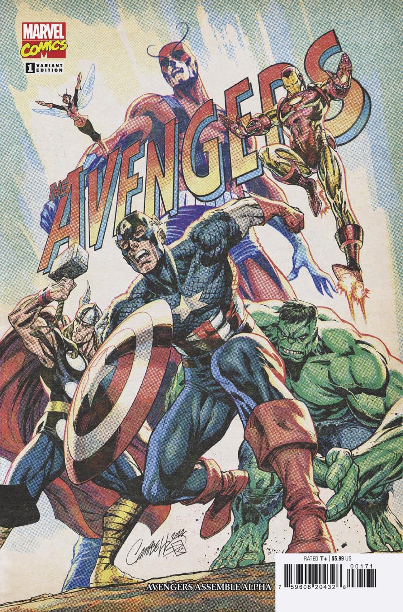 AVENGERS ASSEMBLE ALPHA #1 1:200  INCV JSC RETRO ANNIV VAR