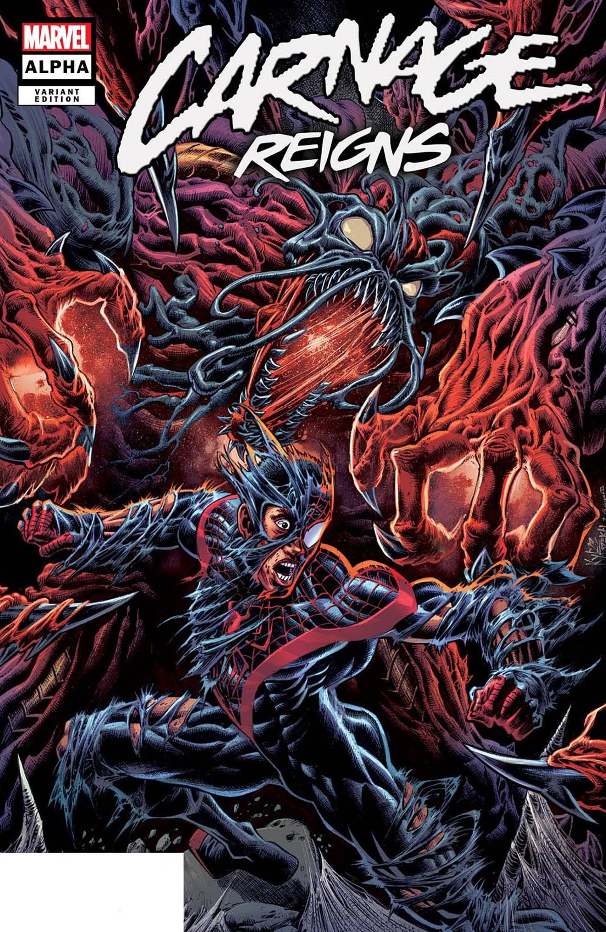 Marvel Comic Books > Incentives CARNAGE REIGNS ALPHA #1 1:25 INCV KYLE HOTZ VAR 75960620665000116 MAR230659