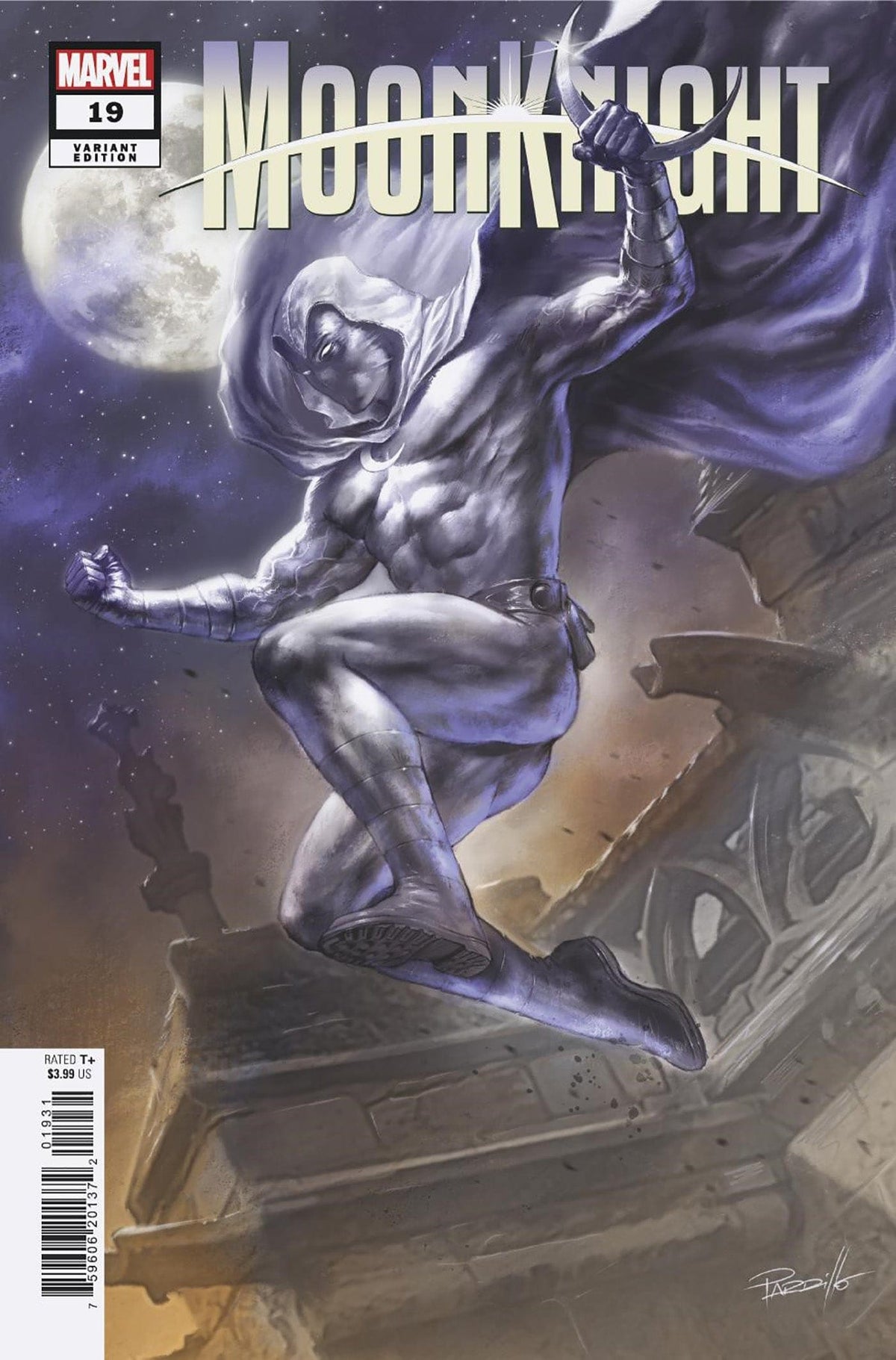 Marvel Comic Books > Incentives MOON KNIGHT #19 1:50 PARILLO VAR 75960620137201931 OCT221135