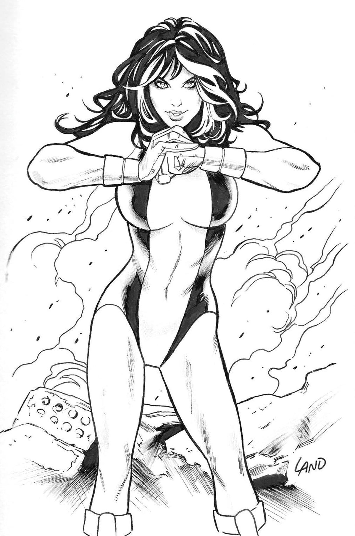 SHE-HULK #13 1:50 INCV LAND VIRGIN BW VAR