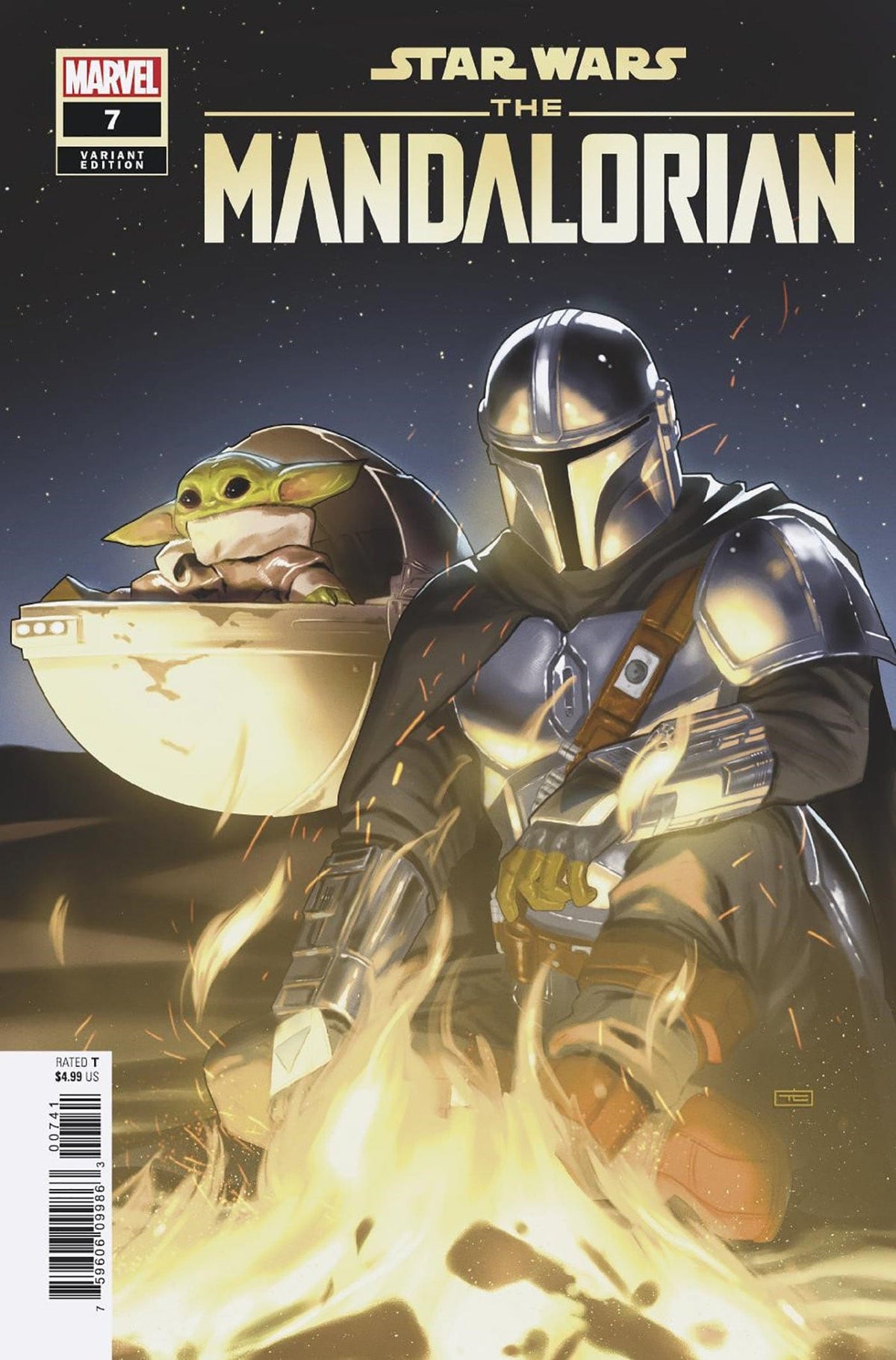 Marvel Comic Books > Incentives STAR WARS MANDALORIAN #7 1:50 CLARKE VAR 75960609986300741 OCT221183